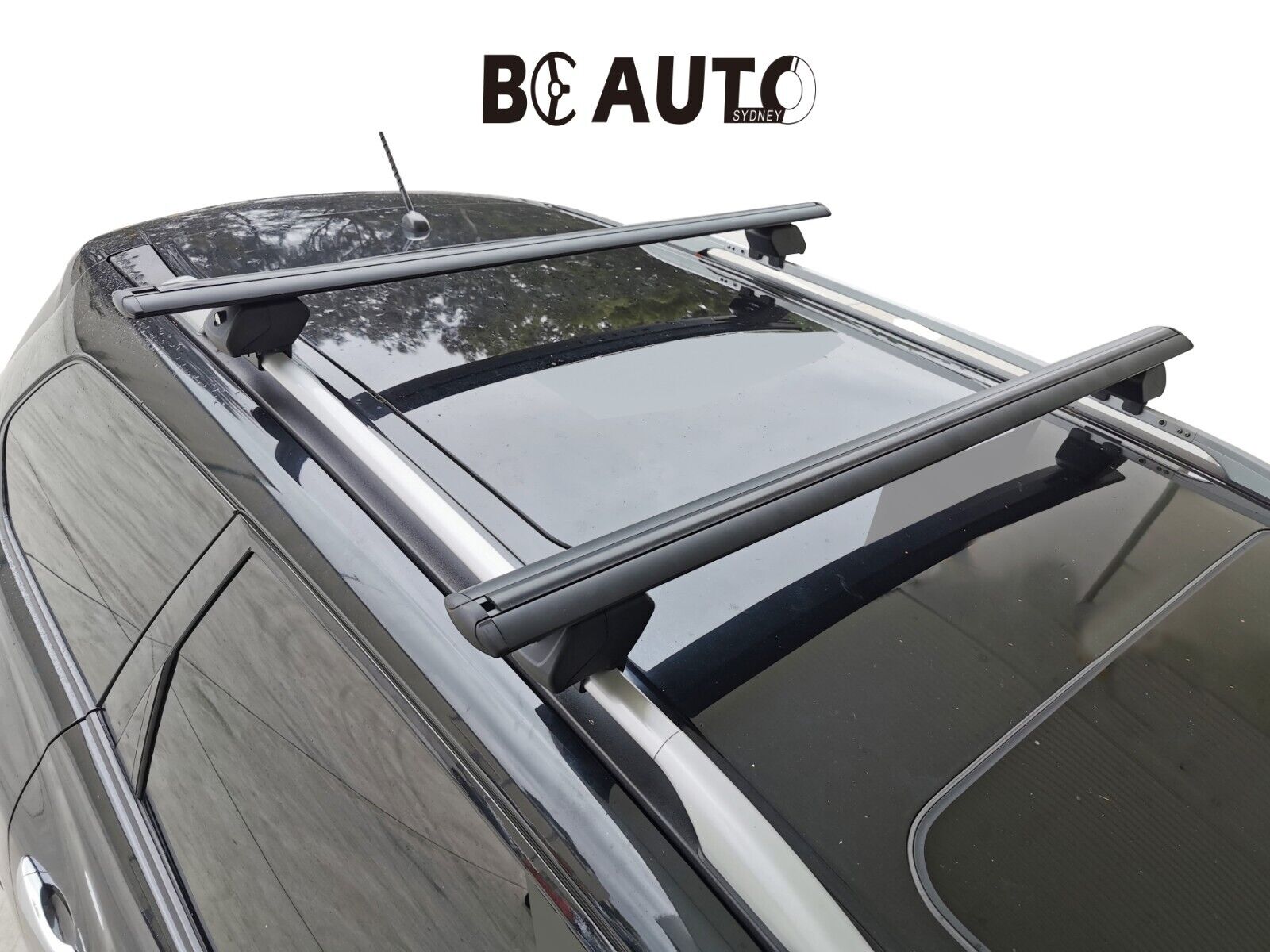 Alloy Roof Rack Cross Bar for Nissan Pathfinder R52 2014-21 Lockable Black  135cm - Best Click BCautoworks